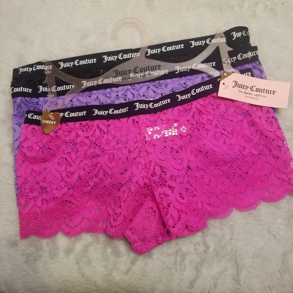 NWT Juicy Couture Set of 3 Cheeky Panties - Picture 2 of 10